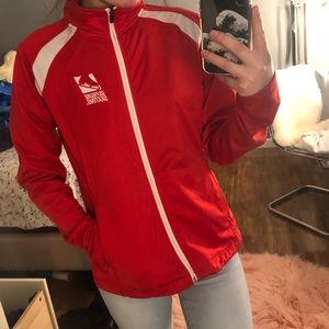 Red Zip-Up Jacket